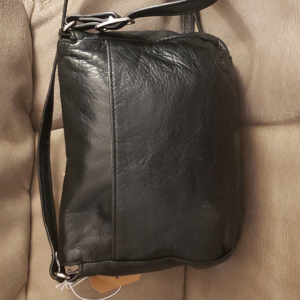 Margo Black Leather Crossbody Bag - Picture 3 of 8